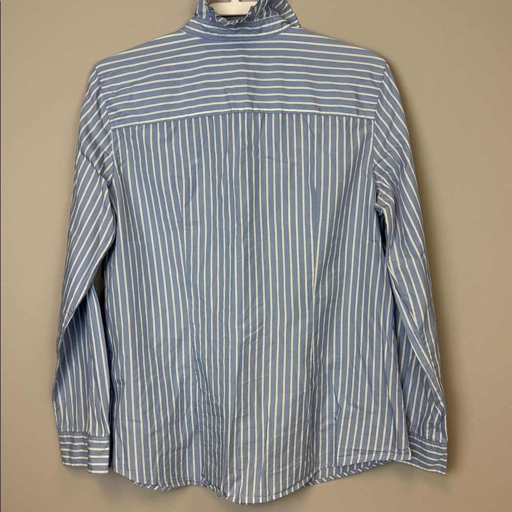 GAP Light Blue Ruffle Collar Shirt - Picture 2 of 7